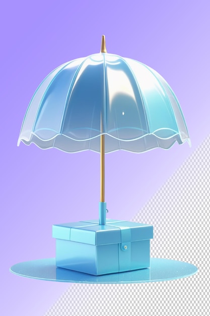 PSD an umbrella with a blue cover that says  the top