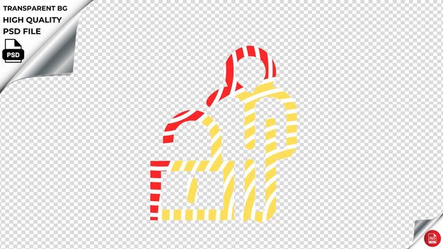 PSD unblock psd vector icon red yellow stripped psd transparent