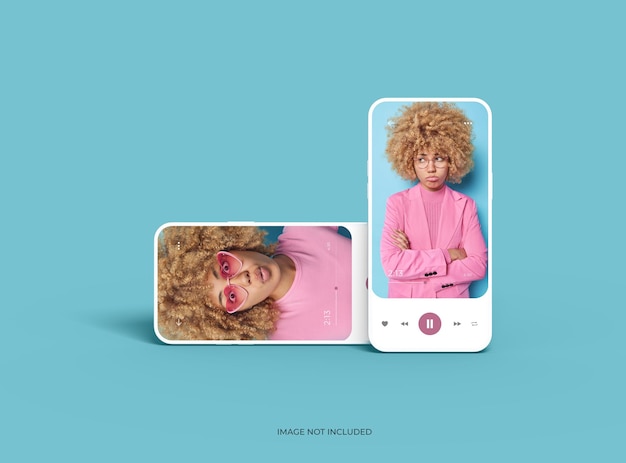 Unbranded Smartphone Template with Customizable Design for UIUX Product Showcase 3D Render