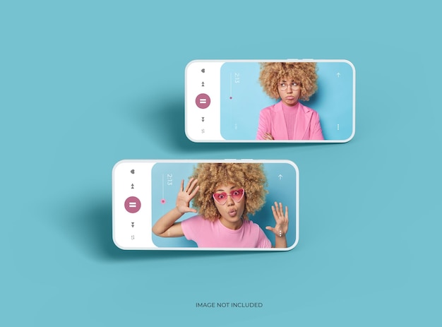 Unbranded Smartphone Template with Customizable Design for UIUX Product Showcase 3D Render