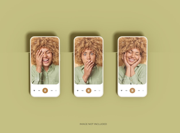Unbranded Smartphone Template with Customizable Design for UIUX Product Showcase 3D Render
