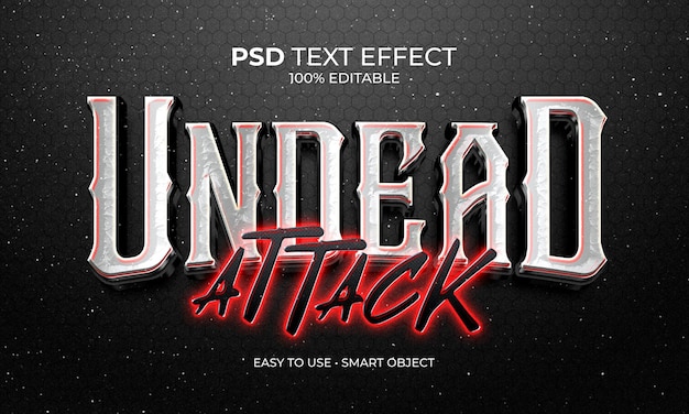 Undead attact tekst effect