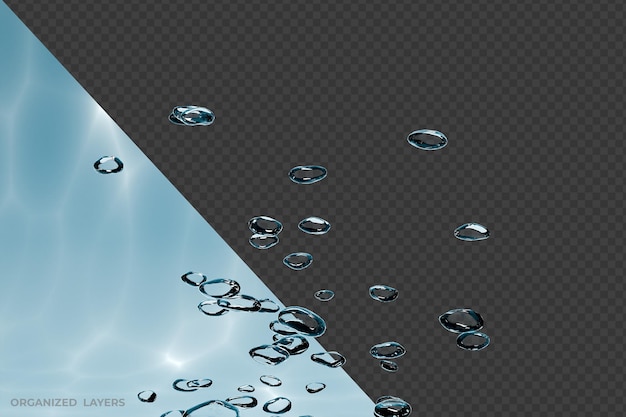 PSD underwater bubbles flowing overlay