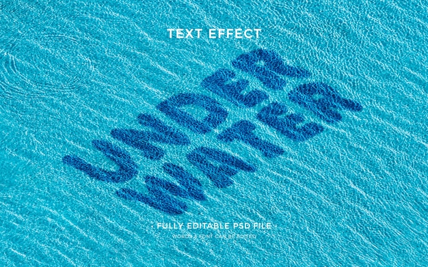 Underwater text effect