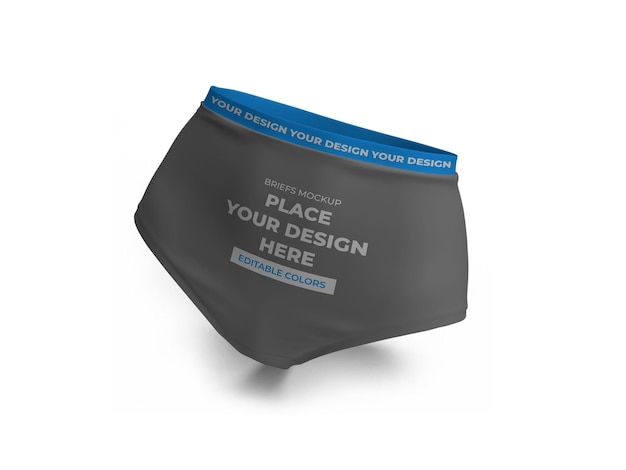 underwear briefs mockup template isolated