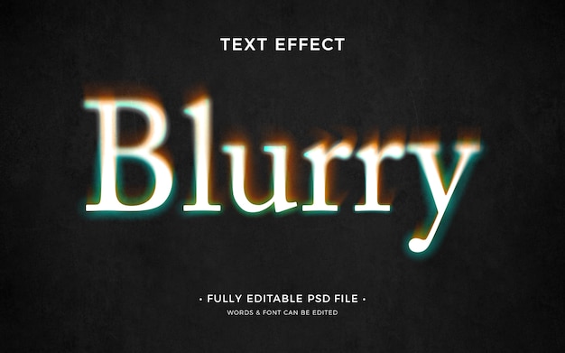 PSD unfocus text effect