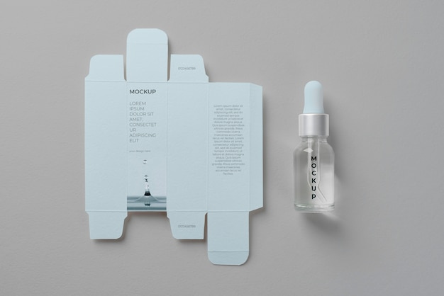 Mockup di scatola cosmetica spiegata