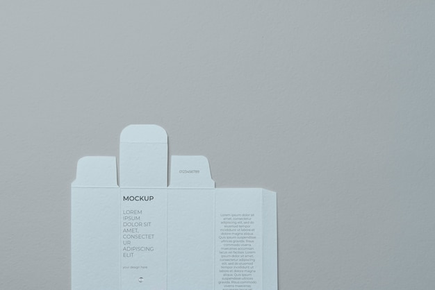 Mockup di scatola cosmetica spiegata