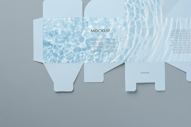 Mockup di scatola cosmetica spiegata