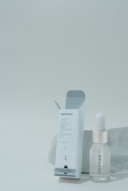 Mockup di scatola cosmetica spiegata