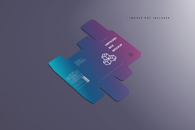 Mockup di scatole appiattite spiegate