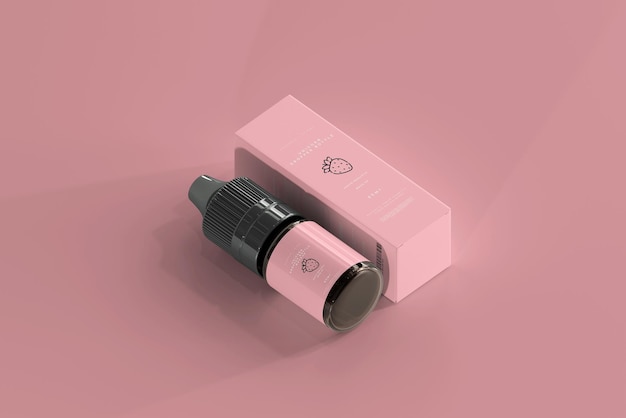 unicorn dropper bottle and box mockup