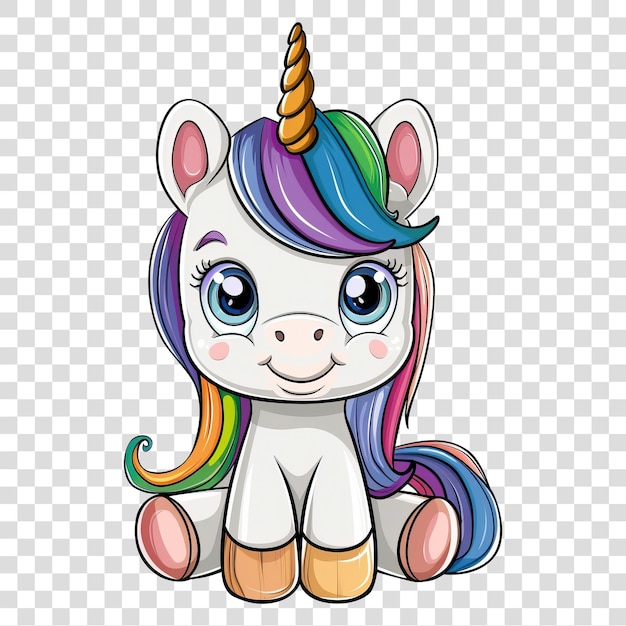 PSD unicorn isolated on transparent background png