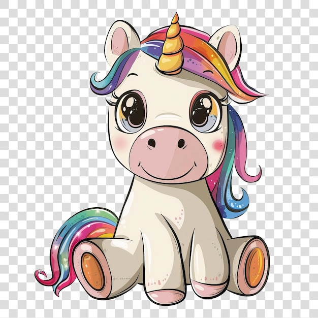 PSD unicorn isolated on transparent background png