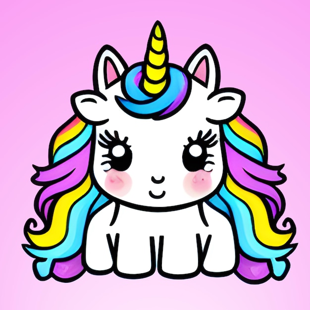 PSD unicorn sticker