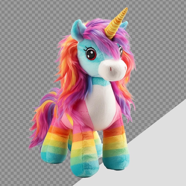 Unicorn stuff toy png isolated on transparent background