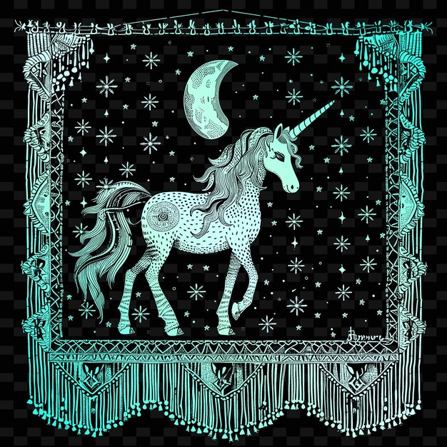 PSD a unicorn with the words quot merry christmas quot on it