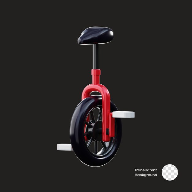 PSD unicycle carnival 3d icon