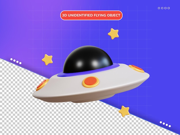 Unidentified flying object 3d icon