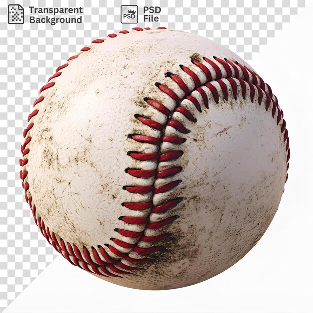 Unieke foto van een witte honkbal op een witte achtergrond