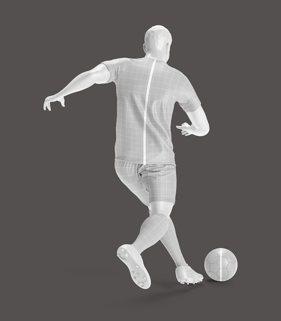 PSD uniform soccer back mockup