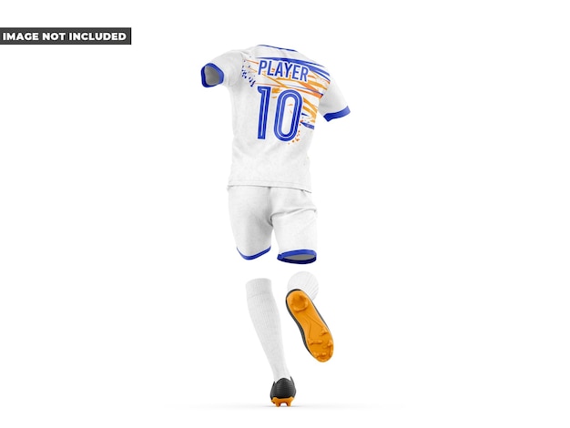 Uniform soccer mockup back view