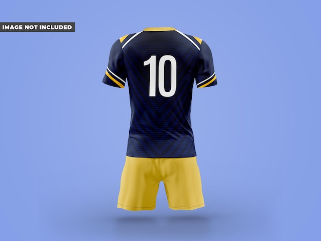 PSD uniform soccer mockup back view