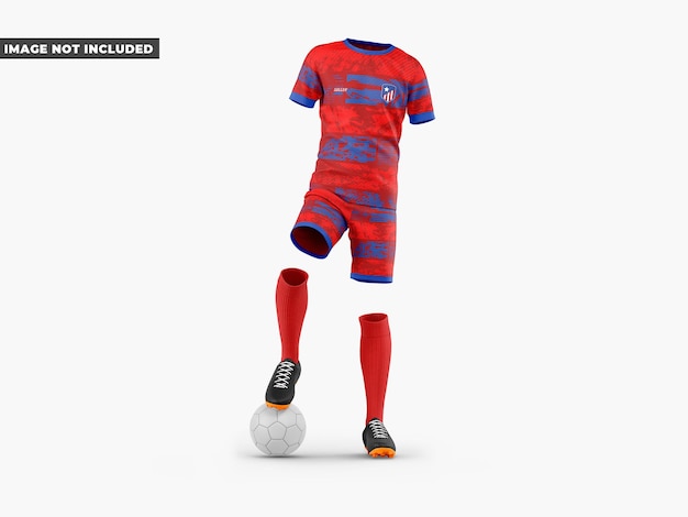 Mockup dell'uniforme da calcio vista anteriore