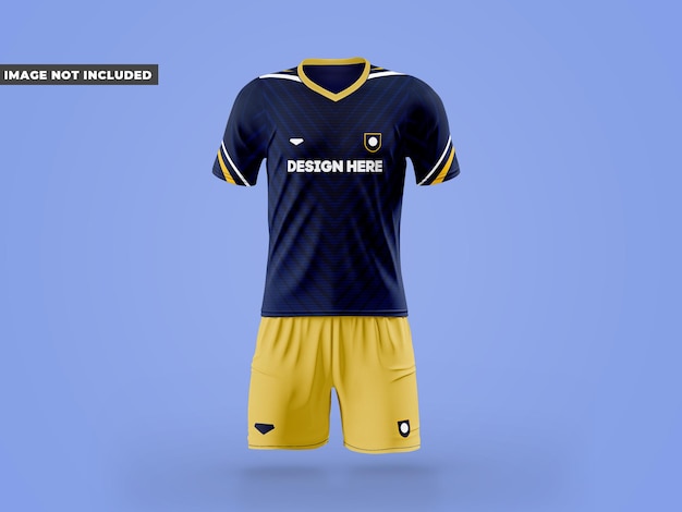 Mockup dell'uniforme da calcio vista anteriore