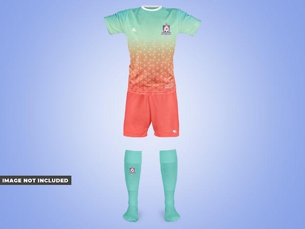 Mockup di calcio uniforme