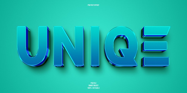 Uniqe 3d editable text effect