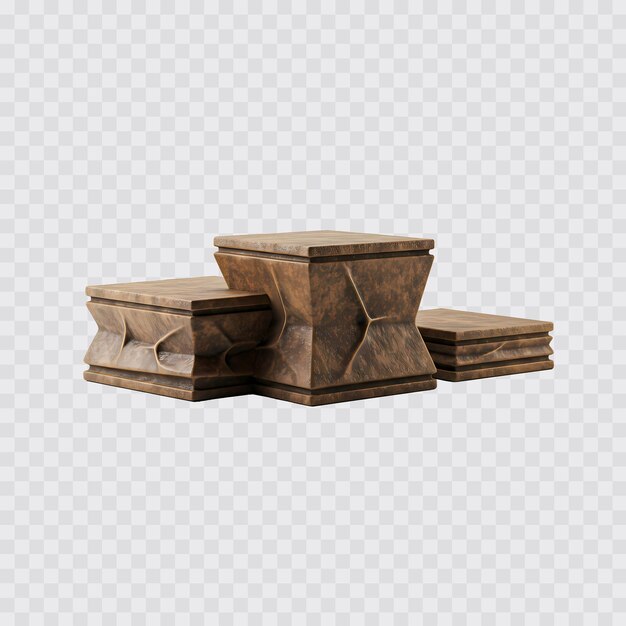 Unique 3D podium for Showcasing Items on transparent background