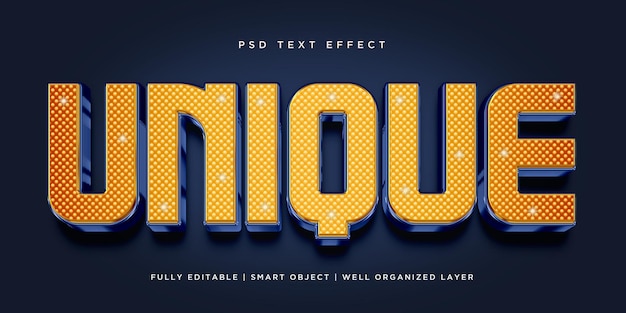Unique 3d style text effect