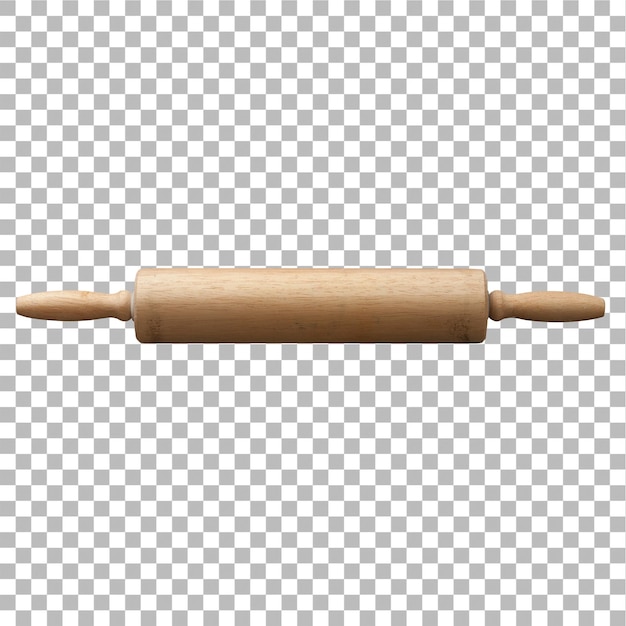 An unique concept of wooden rolling pin isolated on plain background very suitable to use in mostly kitchen project
