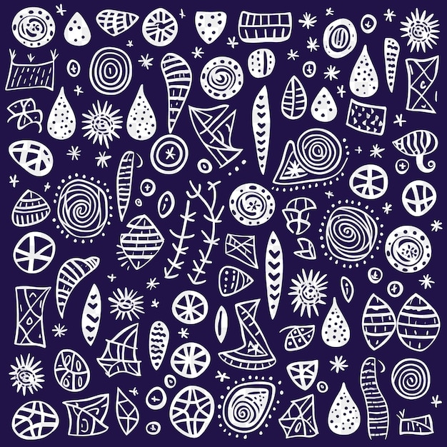 PSD unique doodle patterns artistic outlines collage and scribble designs for your digital projects