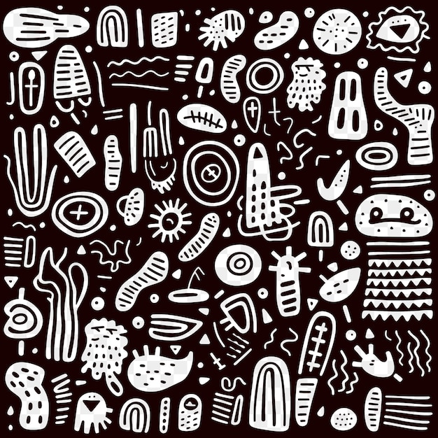 Unique doodle patterns artistic outlines collage and scribble designs for your digital projects