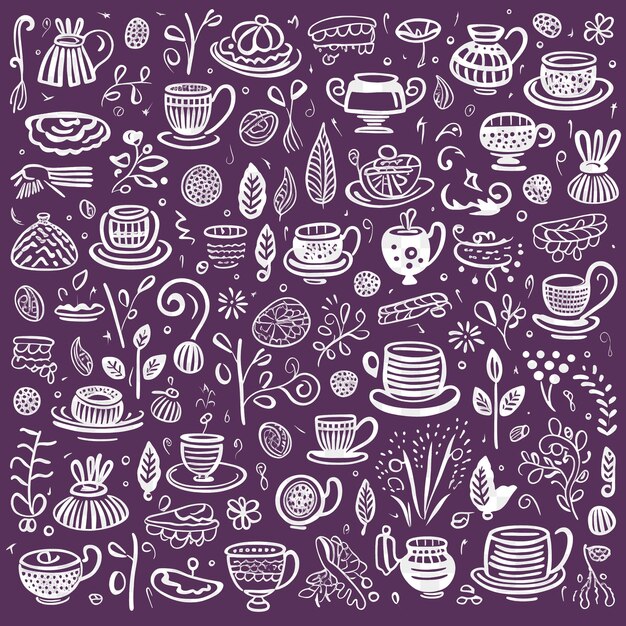 Unique doodle patterns artistic outlines collage and scribble designs for your digital projects