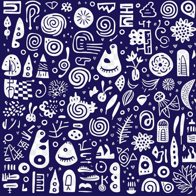 Unique doodle patterns artistic outlines collage and scribble designs for your digital projects