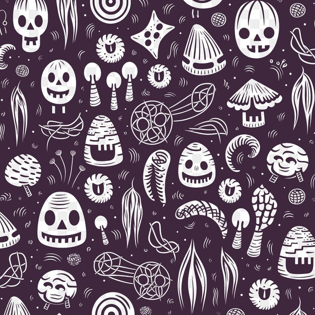 PSD unique doodle patterns artistic outlines collage and scribble designs for your digital projects