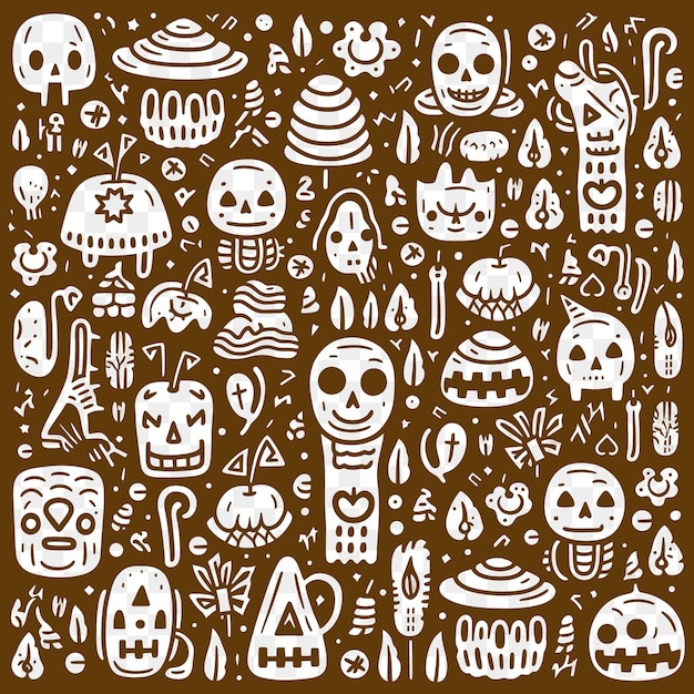 PSD unique doodle patterns artistic outlines collage and scribble designs for your digital projects