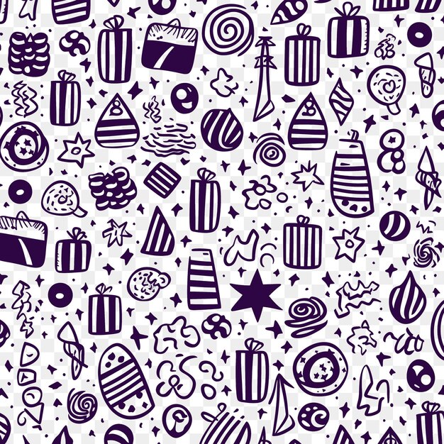 PSD unique doodle patterns artistic outlines collage and scribble designs for your digital projects