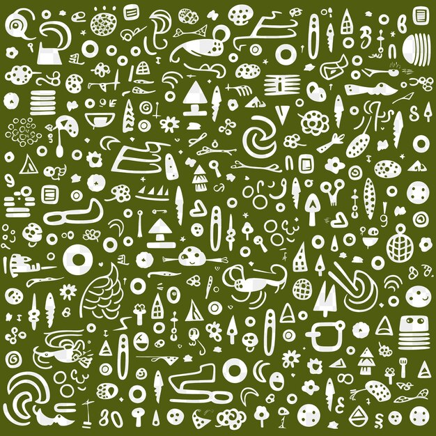 PSD unique doodle patterns artistic outlines collage and scribble designs for your digital projects