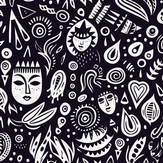 PSD unique doodle patterns artistic outlines collage and scribble designs for your digital projects