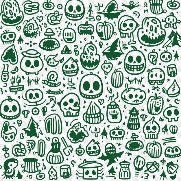 PSD unique doodle patterns artistic outlines collage and scribble designs for your digital projects