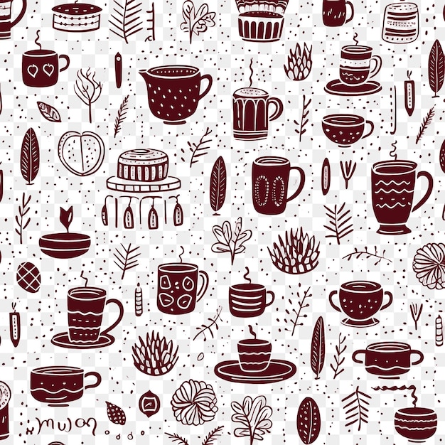 PSD unique doodle patterns artistic outlines collage and scribble designs for your digital projects