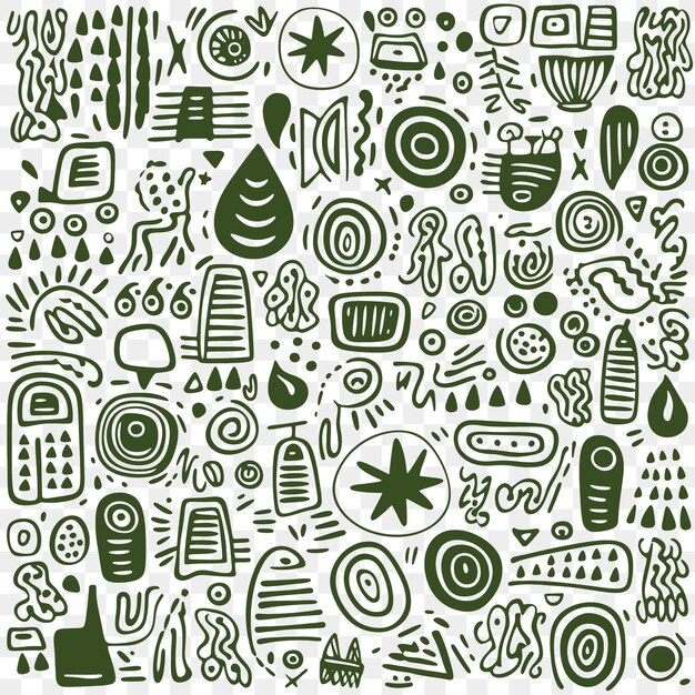 Unique doodle patterns artistic outlines collage and scribble designs for your digital projects