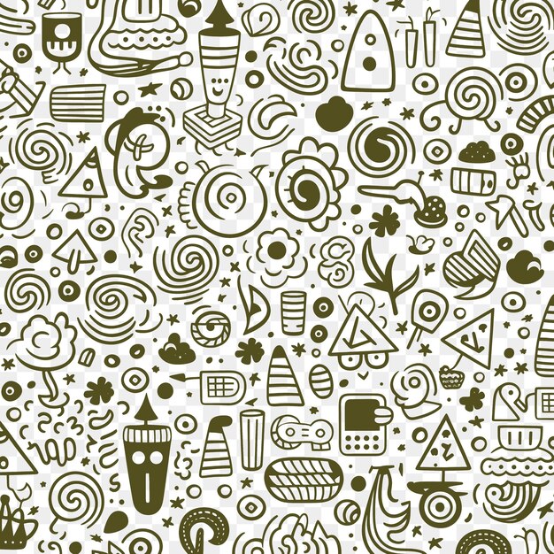 Unique doodle patterns artistic outlines collage and scribble designs for your digital projects