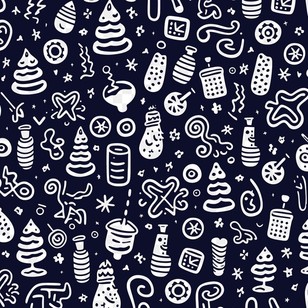 Unique doodle patterns artistic outlines collage and scribble designs for your digital projects