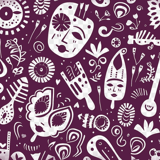 PSD unique doodle patterns artistic outlines collage and scribble designs for your digital projects