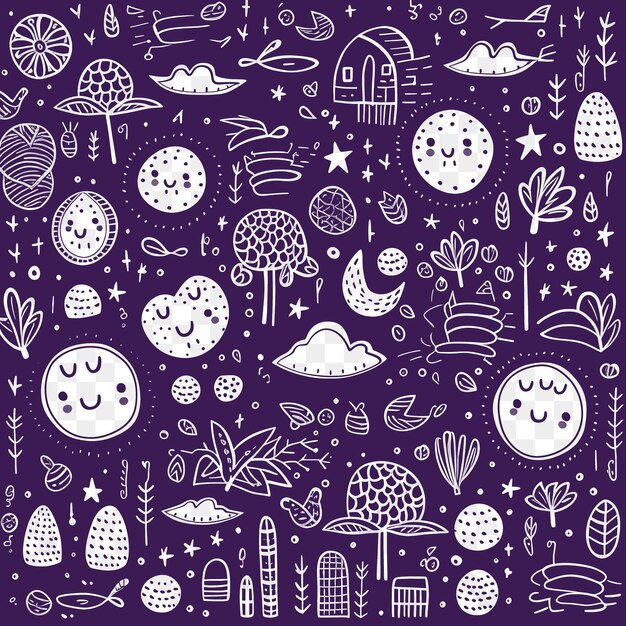 PSD unique doodle patterns artistic outlines collage and scribble designs for your digital projects